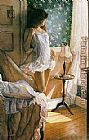 Window Paintings - Wind Through the Window by Steve Hanks